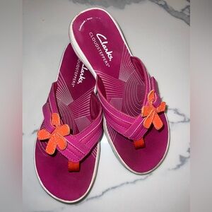 Girls pink/orange Clark Flip-Flops 1